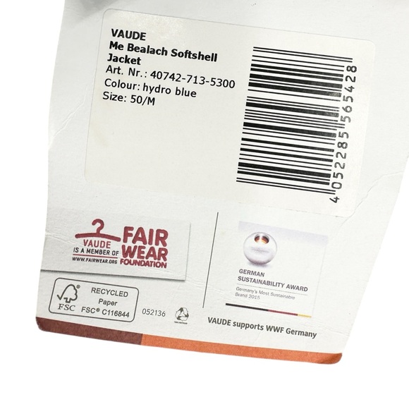 New VAUDE Jacket Bealach Soft Shell Cycling Blue - Picture 9 of 9